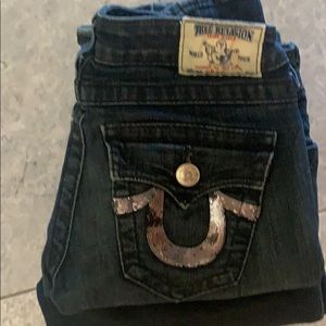 True religion silver bling pocket